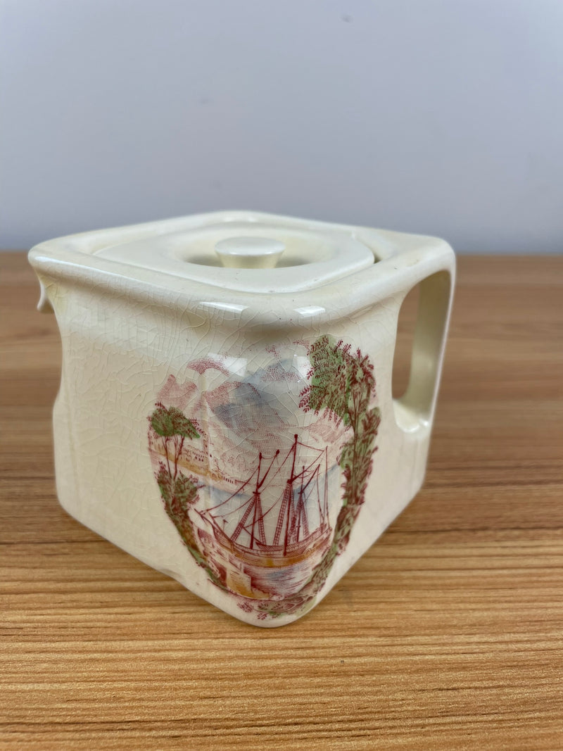 Royal Staffordshire, Safe Harbour, cube teapot, 3 1/2 inch, beautiful