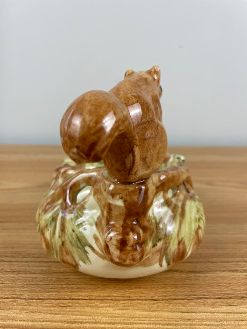 Antique WELLER Muskota Squirrel Bowl ~ Art Pottery Woodcraft 1920s