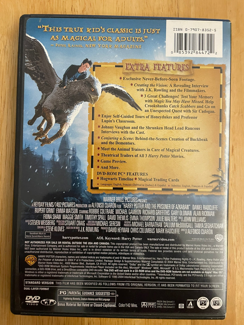 Harry Potter and the Prisoner of Azkaban (DVD, 2004, 2-Disc Set, Full Screen)