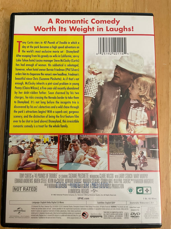 40 POUNDS OF TROUBLE DVD TONY CURTIS