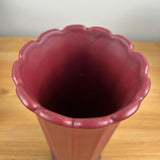 Weller Loru 1930s Mulberry Old American Art Pottery Paneled Ceramic Vase