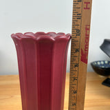 Weller Loru 1930s Mulberry Old American Art Pottery Paneled Ceramic Vase