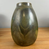 Red Wing Nokomis 1930s Vintage Art Pottery Olive Green Brown Ceramic Vase 206