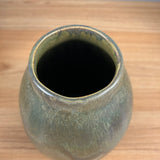 Red Wing Nokomis 1930s Vintage Art Pottery Olive Green Brown Ceramic Vase 206