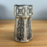 WELLER AMERICAN ART POTTERY BURNTWOOD CLAYWOOD ART NOUVEAU FLOWERS VASE POT