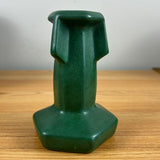 Weller Bedford 1910 Matte Green Arts And Crafts Pottery Hexagonal Candlestick