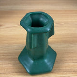 Weller Bedford 1910 Matte Green Arts And Crafts Pottery Hexagonal Candlestick