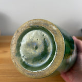Brush McCoy 1920s Art Deco Green Blue Mottled Onyx Glaze 8" Tall Vase