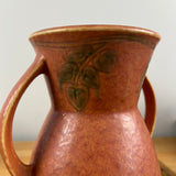 ROSEVILLE POTTERY 10 1/2" TERRA COTTA WINDSOR #554-10 HANDLED VASE Circa 1931