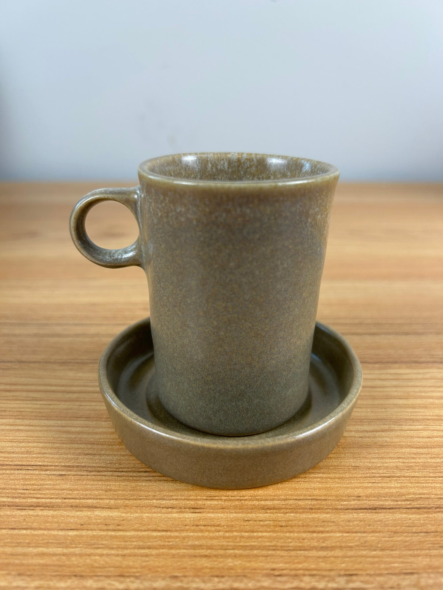 Bennington Pottery Vermont Art Pottery  Brown Demitasse Cup And Saucer