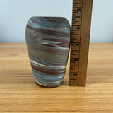 Niloak Art Pottery 1920s Brown Blue Mission Swirl Arts And Crafts Vase 4.5" Tall