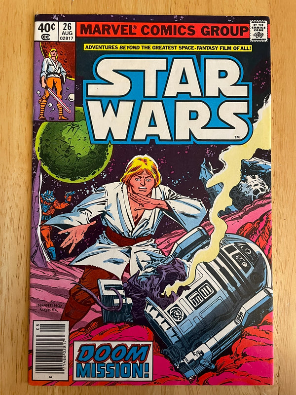 Star Wars #26 Comic Book Marvel 1980 Newsstand First Print 40 Cent Luke R2D2