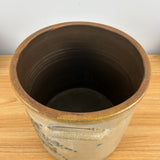 R H Diebbol Salt Glazed Stoneware Large Crock With Flower Basket Motif