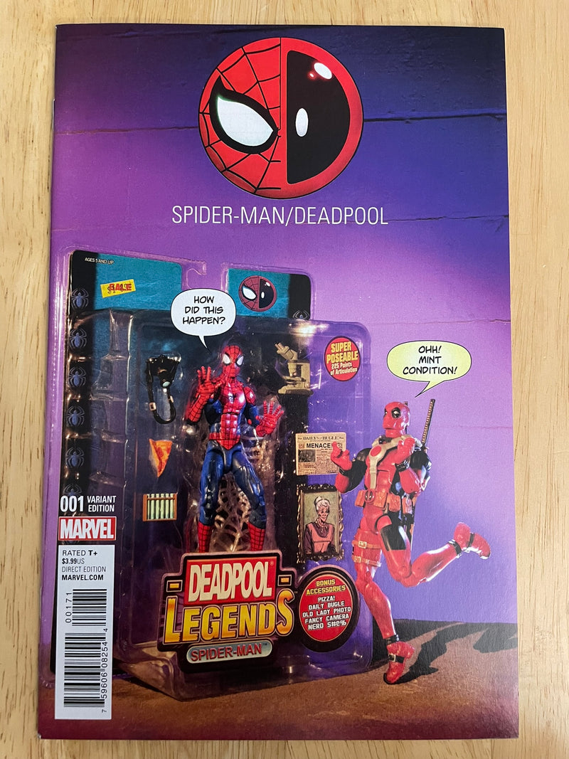 2016 SPIDER MAN / DEADPOOL Marvel Comics Action Figure Photo Variant Issue #1