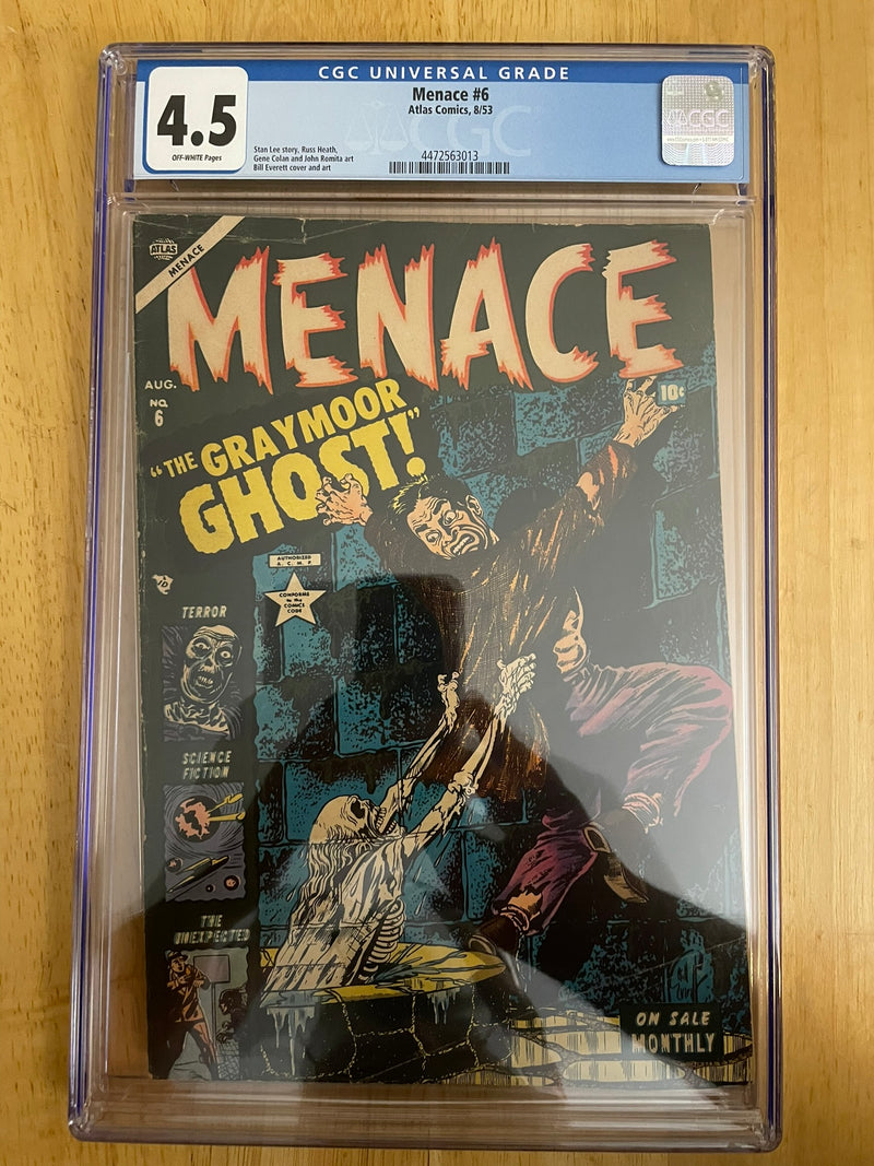 Menace #6 CGC 4.5 Fine- Bill Everett Cover Pre-Code Horror Comic Book