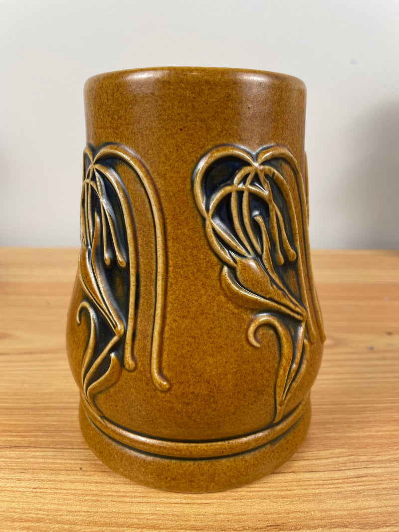 Gerz Art Nouveau Stoneware Stein, Vintage German Beer Mug, Jugendstil Ceramic Tankard