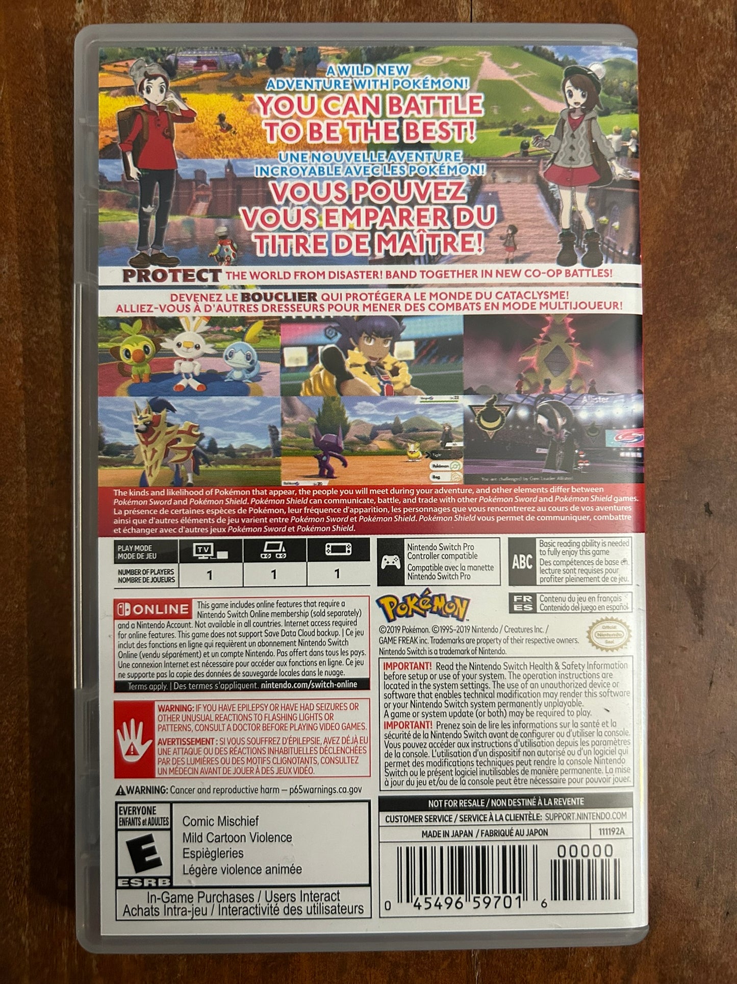 Pokémon Shield For Nintendo switch Tested Works Great CIB