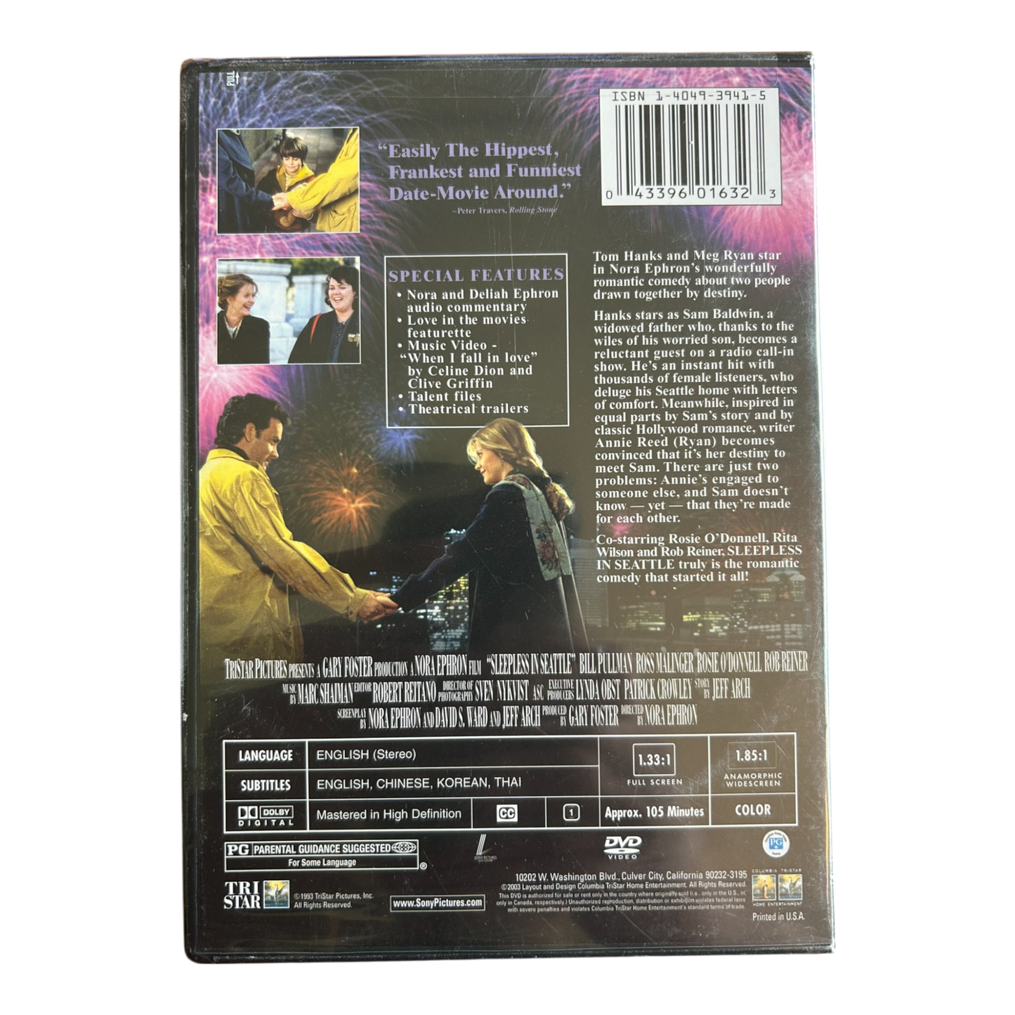 Sleepless in Seattle (DVD, 2003, 10th Anniversary Edition) NEW