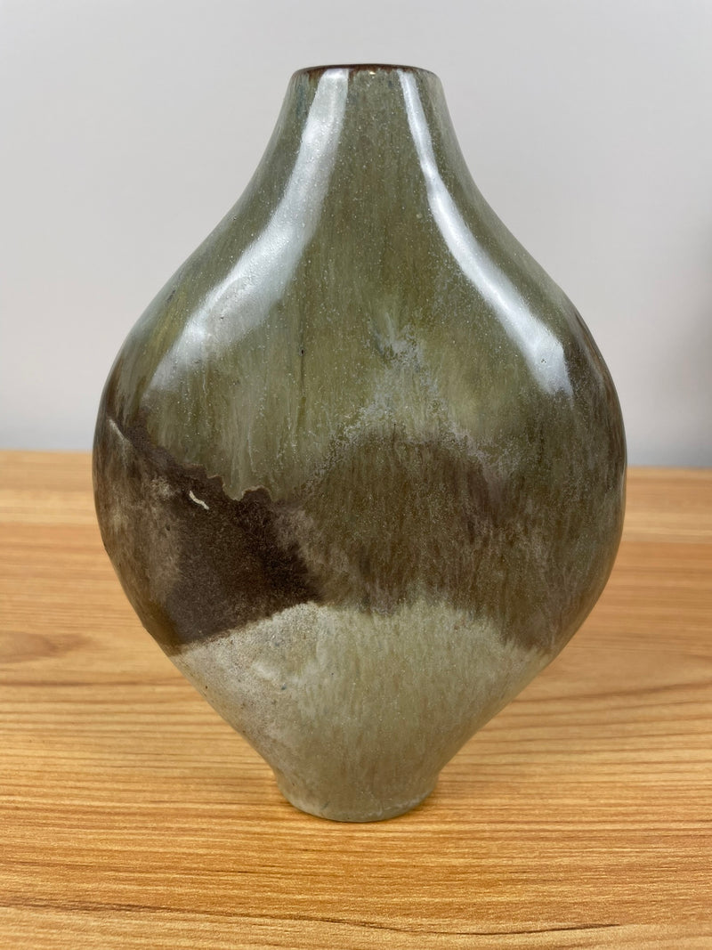 Eagle Bend Pottery by Sara Young Slab Built Abstract Vase 6" Mid Century