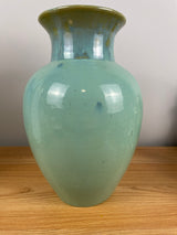 Fulper Pottery Arts & Crafts Mission Baluster Vase in Green Crystalline Glaze 12"