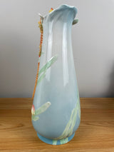 Franz By The Sea Large Seahorse Vase 12" Nautical Animals Seascape Sealife Rare