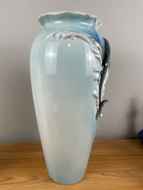 Franz Porcelain DOLPHIN SPLASH TALL VASE XP1683 18" Tall Damaged