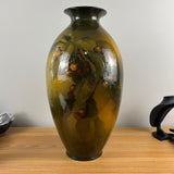 Roseville Rozane Ware Royal Early 1900s Standard Glaze Pottery Cherry  21" Floor Vase J. Imlay