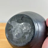 American Southern Art Pottery North Carolina Gunmetal Gray Pinched Rim Vase Bowl