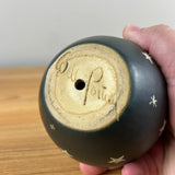 Weller Art Pottery 1934 "Stellar" Dark Blue Black With White Stars Cabinet Vase Hester Pillsbury