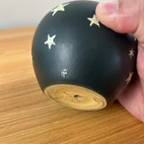 Weller Art Pottery 1934 "Stellar" Dark Blue Black With White Stars Cabinet Vase Hester Pillsbury