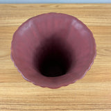 Van Briggle Colorado Art Pottery Red Mulberry Glazed Flared Fluted Body Vase