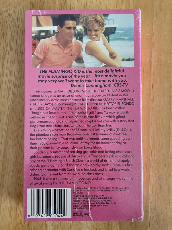 The Flamingo Kid VHS Tape 1984 Matt Dillon Richard Crenna Hector Elizondo NEW