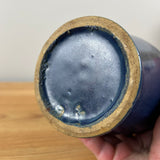 Brush McCoy Early 1900s Art Deco Dark Blue Double Handled Vase