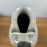 Mitchell Grafton Early 2002 Art Pottery Raku Fired Iridescent Large 13" Tall Fish Vase