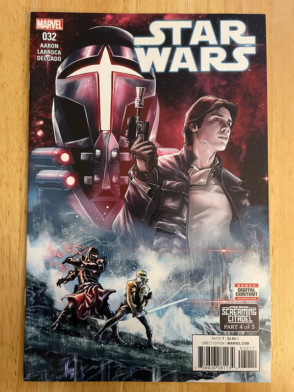 Star Wars #32 Marvel Comics / Luke Skywalker & Han Solo Cover Art