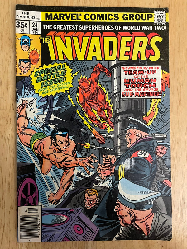 The Invaders #24 Golden Age Torch/Sub-Mariner Team-Up 1978 Marvel Comics