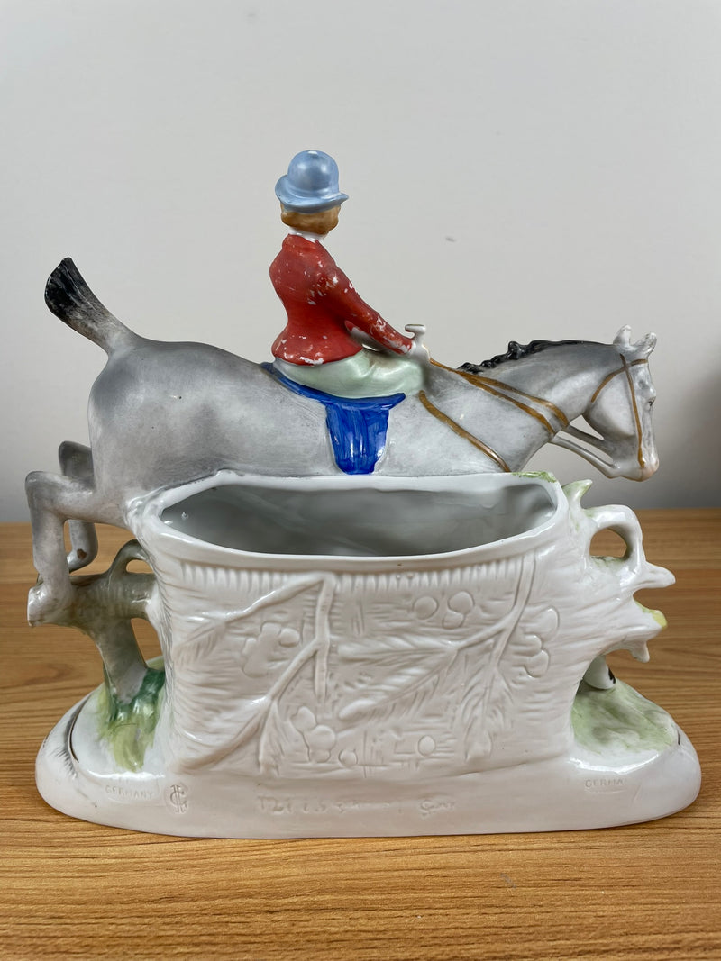 Carl Schneider Germany Mid Century Porcelain Figurine Woman Rider Horse