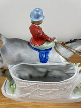 Carl Schneider Germany Mid Century Porcelain Figurine Woman Rider Horse