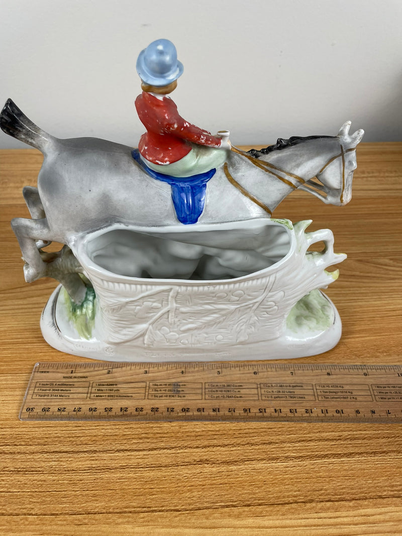 Carl Schneider Germany Mid Century Porcelain Figurine Woman Rider Horse