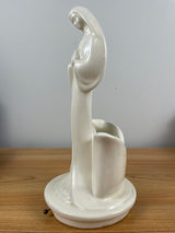 Haeger Pottery Figural Planter MUSICAL MADONNA Music Box AVE MARIE Statue Vase