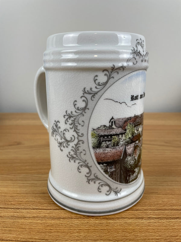 Vintage Rott Am Inn Scenic German Stein / Mug By Altenkunstadt 5.5" Tall