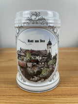 Vintage Rott Am Inn Scenic German Stein / Mug By Altenkunstadt 5.5" Tall