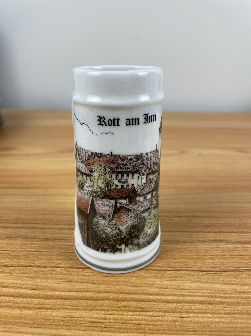 Vintage Rott Am Inn Scenic German Stein / Mug By Altenkunstadt 4" Tall