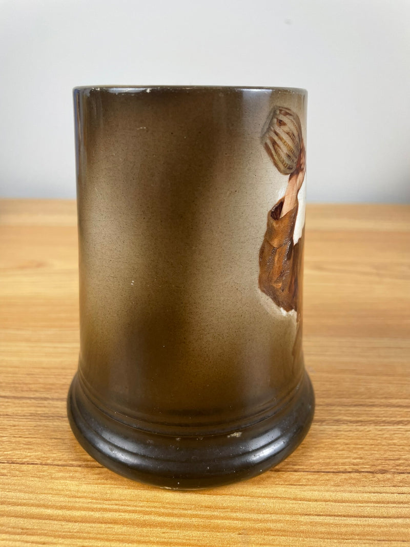 Vintage Columbia Trenton Art Pottery Monk Mug 4.5" Tall Drinking Wine