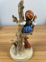 Goebel Hummel Figurine "Out of Danger" Girl in Tree 56/B, TMK 6