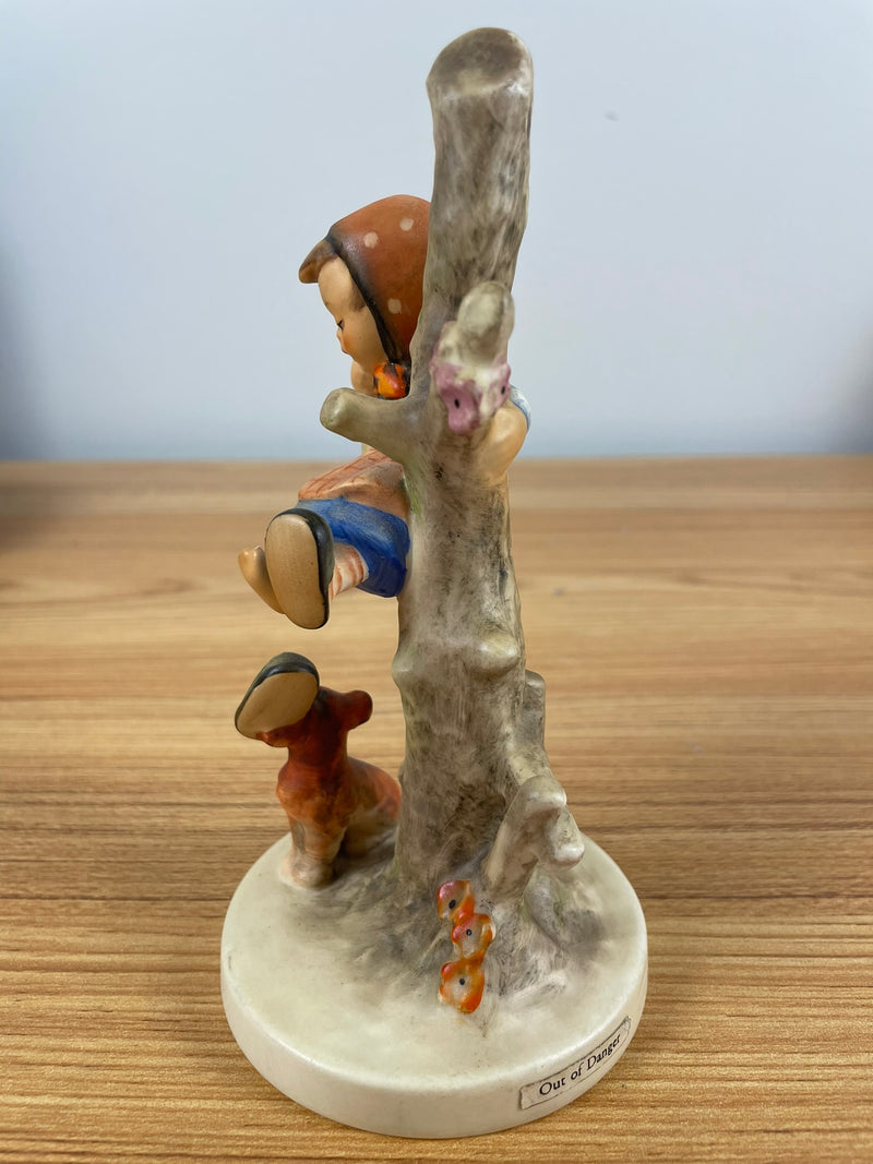 Goebel Hummel Figurine "Out of Danger" Girl in Tree 56/B, TMK 6