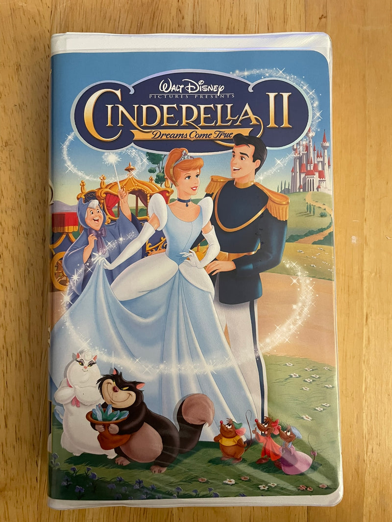 Walt Disney Cinderella II Dreams Come True VHS Video Tape VTG Clam Shell Case