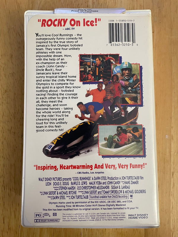 Cool Runnings (VHS, 1994)