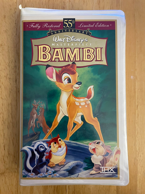 Bambi: 55th Anniversary Walt Disney's Masterpiece (VHS, 1997, Clamshell) LE