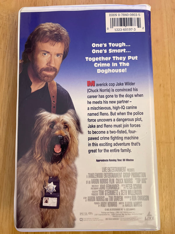 Top Dog Chuck Norris VHS Movie Clam Shell 1995